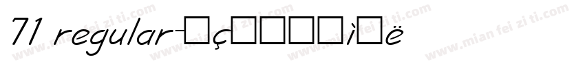 71 regular字体转换